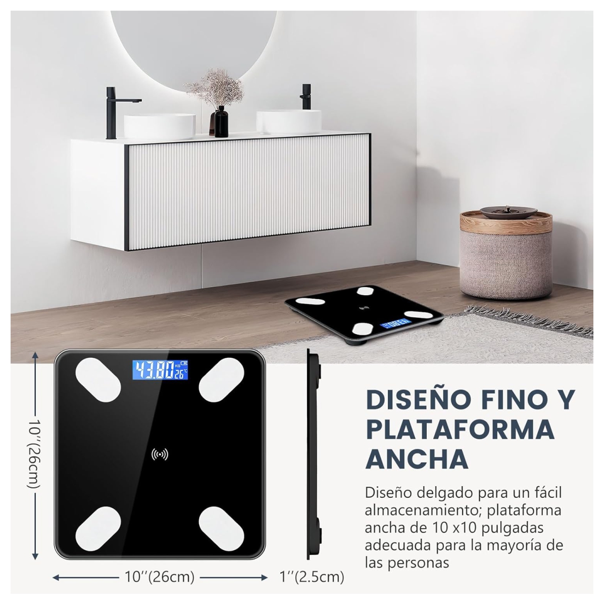 Miniatura 5 de Bascula Pesa Persona Con Bluetooth